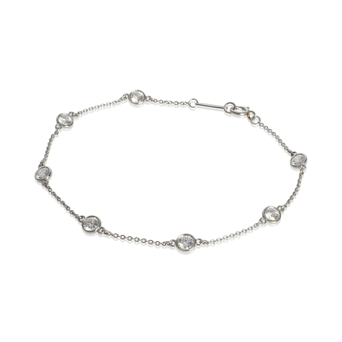 Tiffany & Co. Platinum Diamond Elsa Peretti Diamond By The Yard Bracelet pv