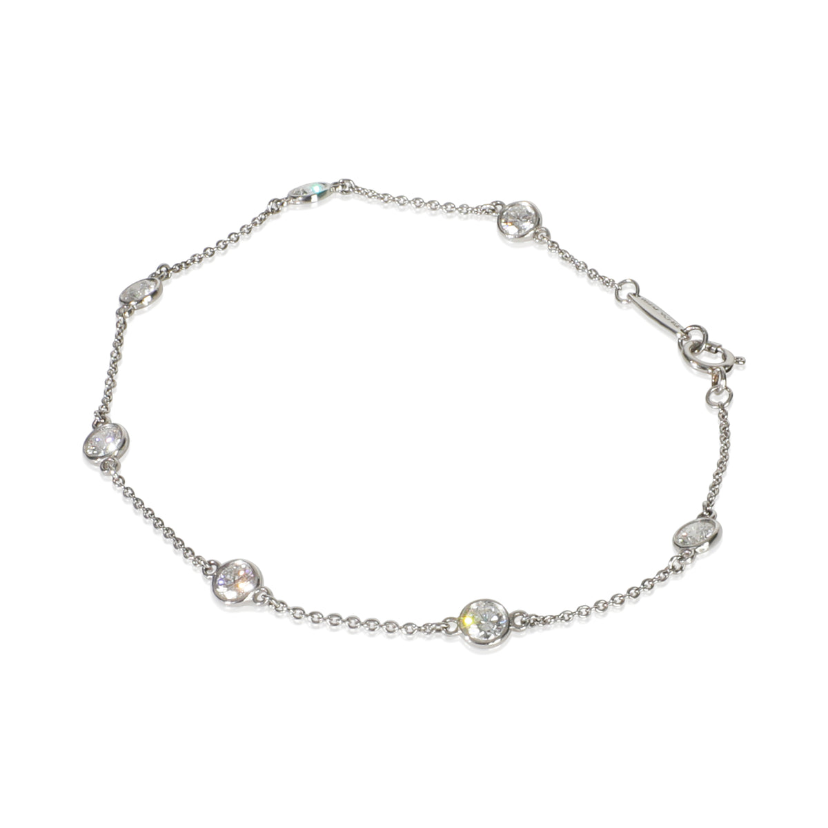 Tiffany & Co. Platinum Diamond Elsa Peretti Diamond By The Yard Bracelet fv
