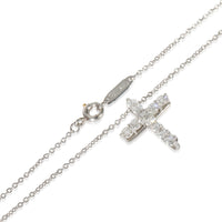 Tiffany & Co. Platinum Diamond Cross Pendant sv