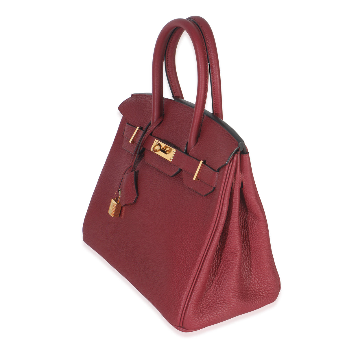 Hermès Rouge Grenat Togo Birkin 30 GHW Handbag sv
