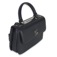 Chanel Black Calfskin Smooth Small Trendy CC Flap Bag Handbag pv
