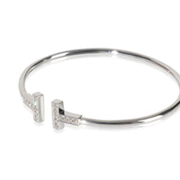 Tiffany & Co. White Gold Diamond Tiffany T Wire Bracelet sv