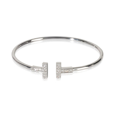 Tiffany & Co. White Gold Diamond Tiffany T Wire Bracelet fv