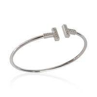 Tiffany & Co. White Gold Diamond Tiffany T Wire Bracelet bv