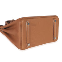 Hermès Gold Togo Birkin 25 PHW Handbag av