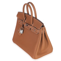 Hermès Gold Togo Birkin 25 PHW Handbag pv