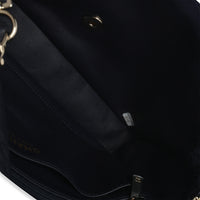 Chanel Navy Shearling Quilted Lambskin Medium Flap Bag Handbag ad1