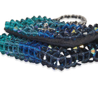 Chanel Blue Ombre Beaded Micro Clutch On Chain Handbag clasp