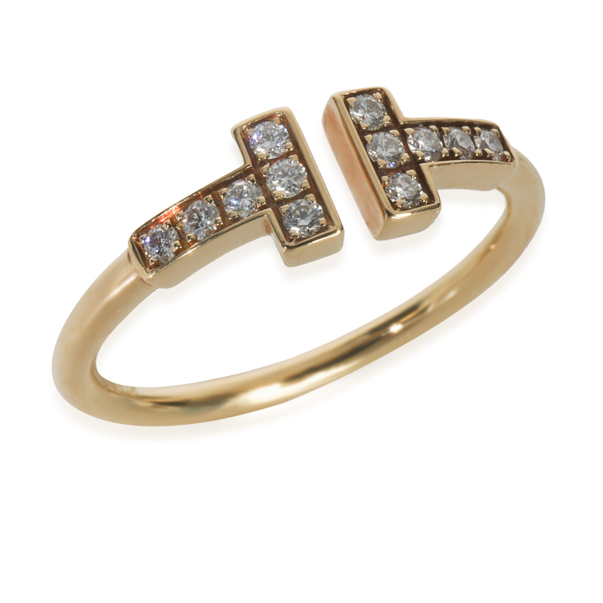 Tiffany & Co. Yellow Gold Diamond Tiffany T Wire Ring bv