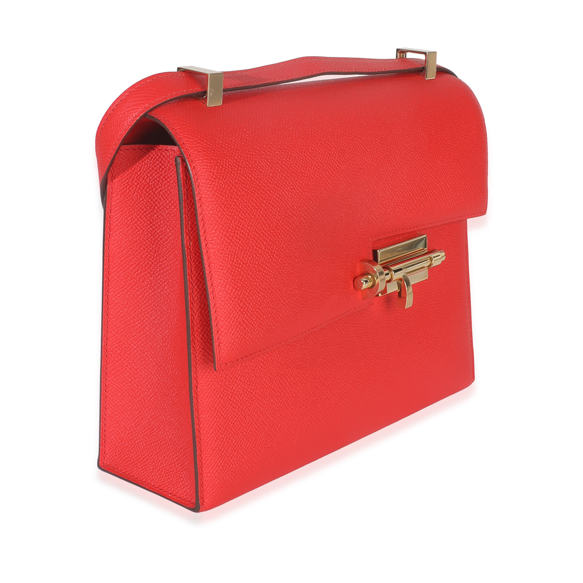 Hermès Rouge Coeur Epsom Verrou 23 GHW Handbag bv