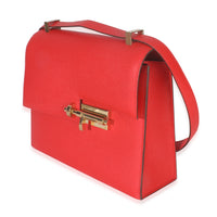 Hermès Rouge Coeur Epsom Verrou 23 GHW Handbag sv