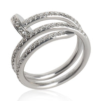 Cartier White Gold Diamond Double Juste Un Clou Ring av