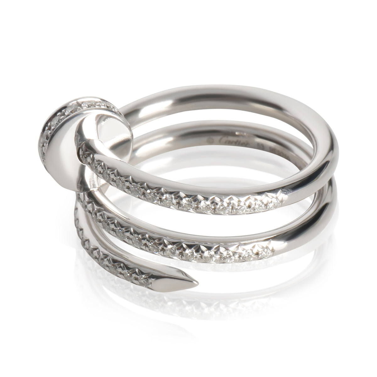 Cartier White Gold Diamond Double Juste Un Clou Ring pv
