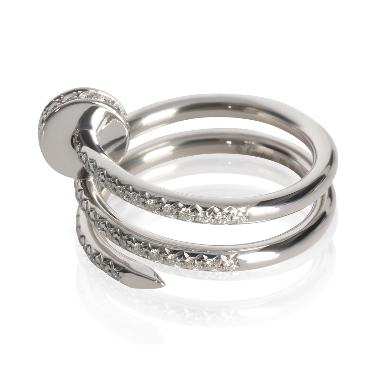 Cartier White Gold Diamond Double Juste Un Clou Ring sv
