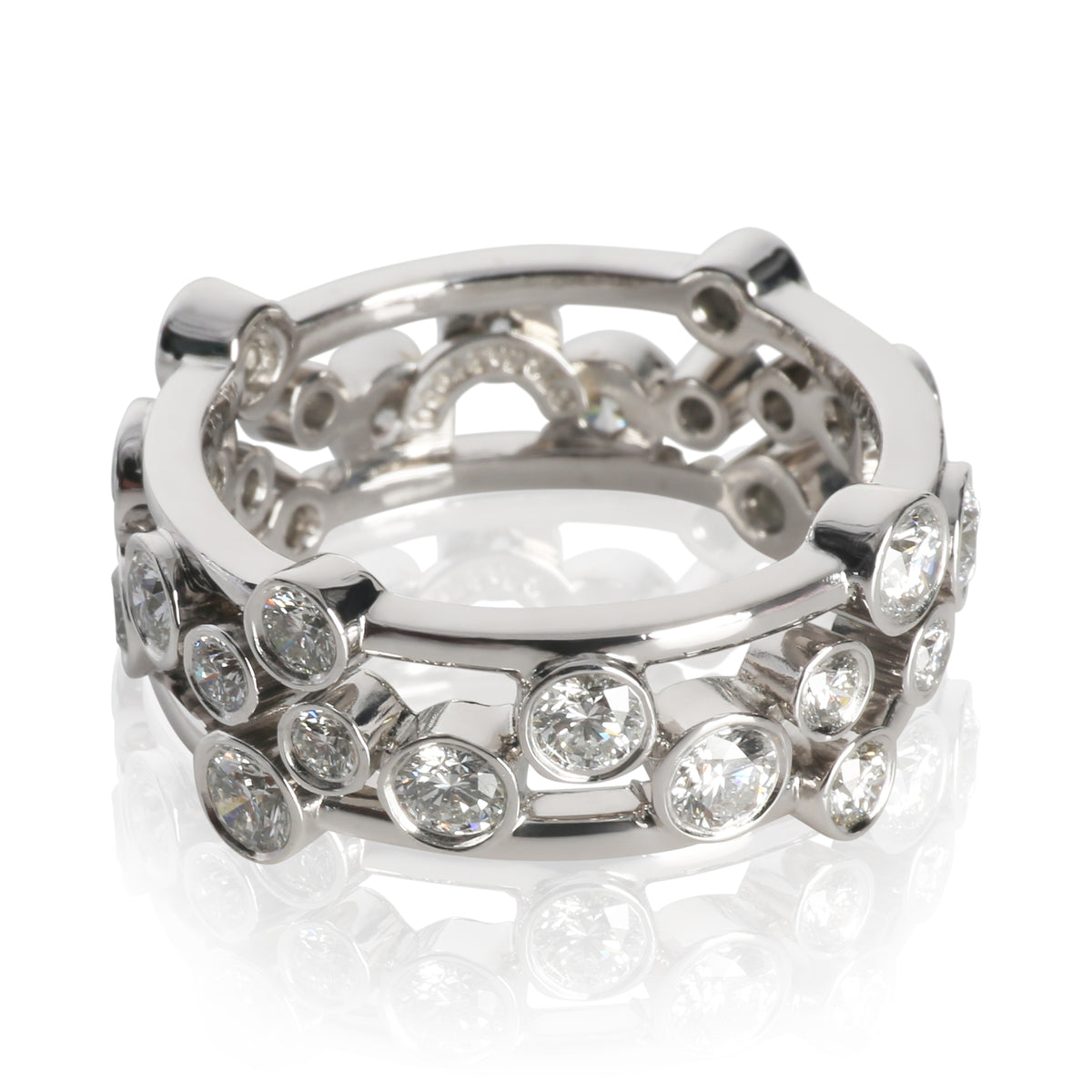 Tiffany & Co. Platinum Diamond Bubbles Ring fv