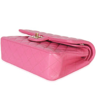 Chanel 22P Pink Quilted Caviar Small Classic Double Flap Bag Handbag clasp