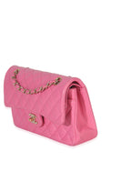 Chanel 22P Pink Quilted Caviar Small Classic Double Flap Bag Handbag pv