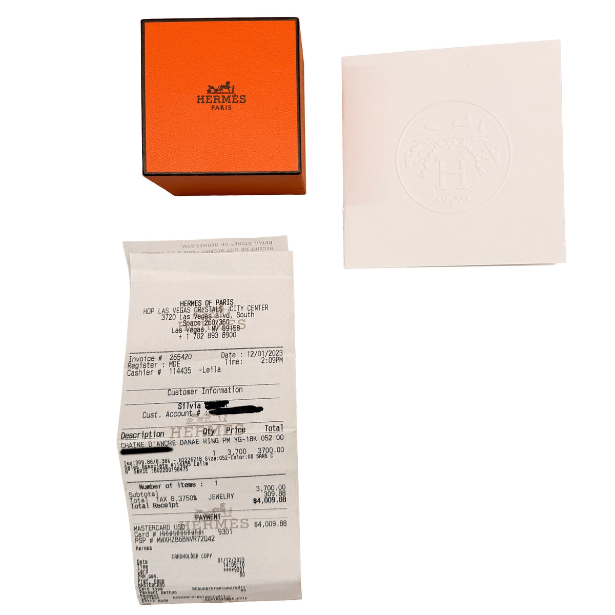 Hermès Yellow Gold  Chaine d'Ancre Danae Ring box