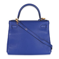 Hermès Bleu Electrique Togo Retourne Kelly 28 GHW Handbag box