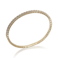 myGemma Yellow Gold Diamond Flexible Bangle Bracelet av