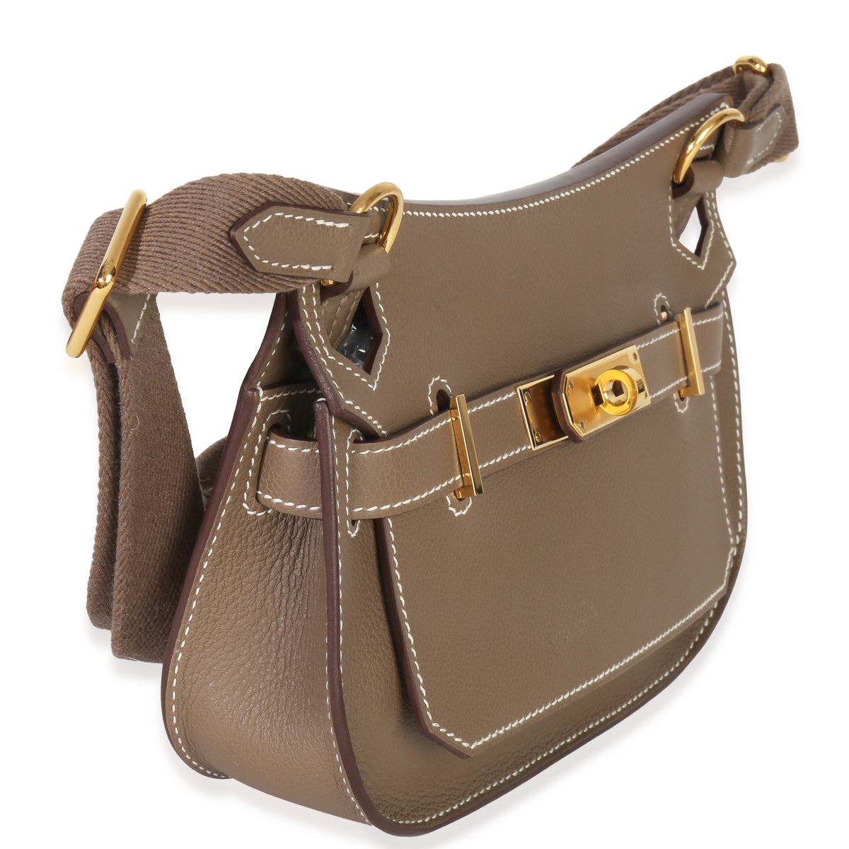 Hermès Etoupe Evercolor Mini Jypsiere GHW Handbag bv