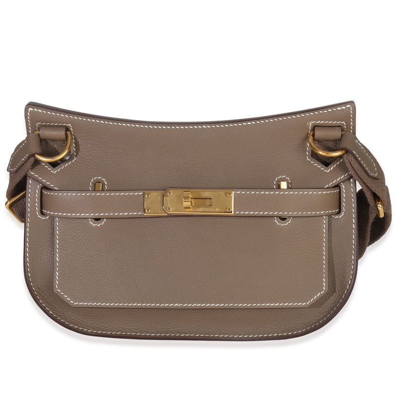 Hermès Etoupe Evercolor Mini Jypsiere GHW Handbag fv