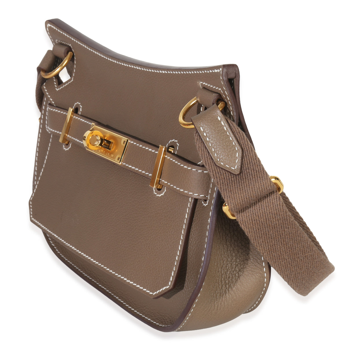 Hermès Etoupe Evercolor Mini Jypsiere GHW Handbag pv