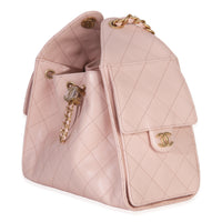 Chanel Pink Quilted Caviar Small  25 Hobo Handbag Handbag sv
