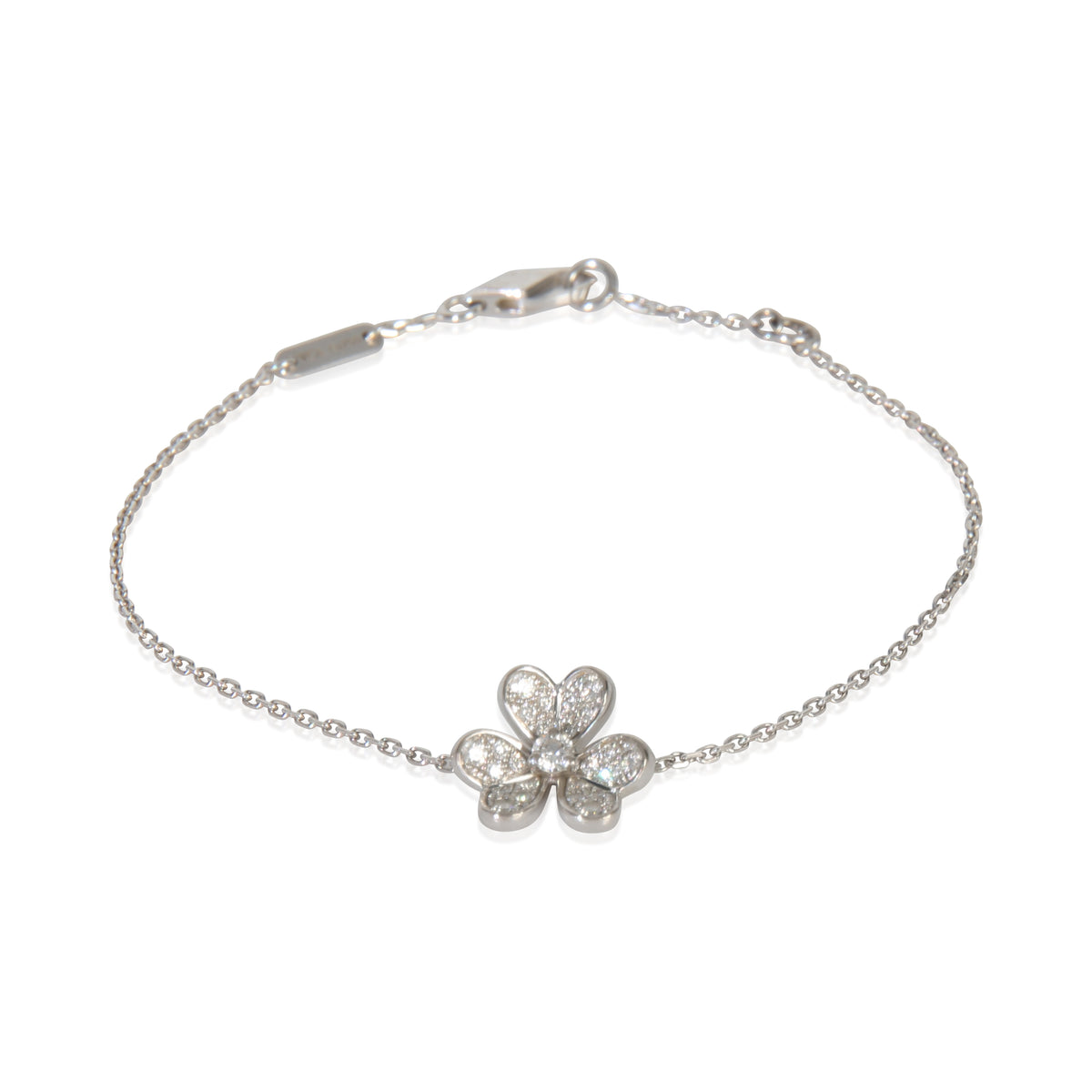 Van Cleef & Arpels White Gold Diamond Mini Model Frivole Bracelet fv