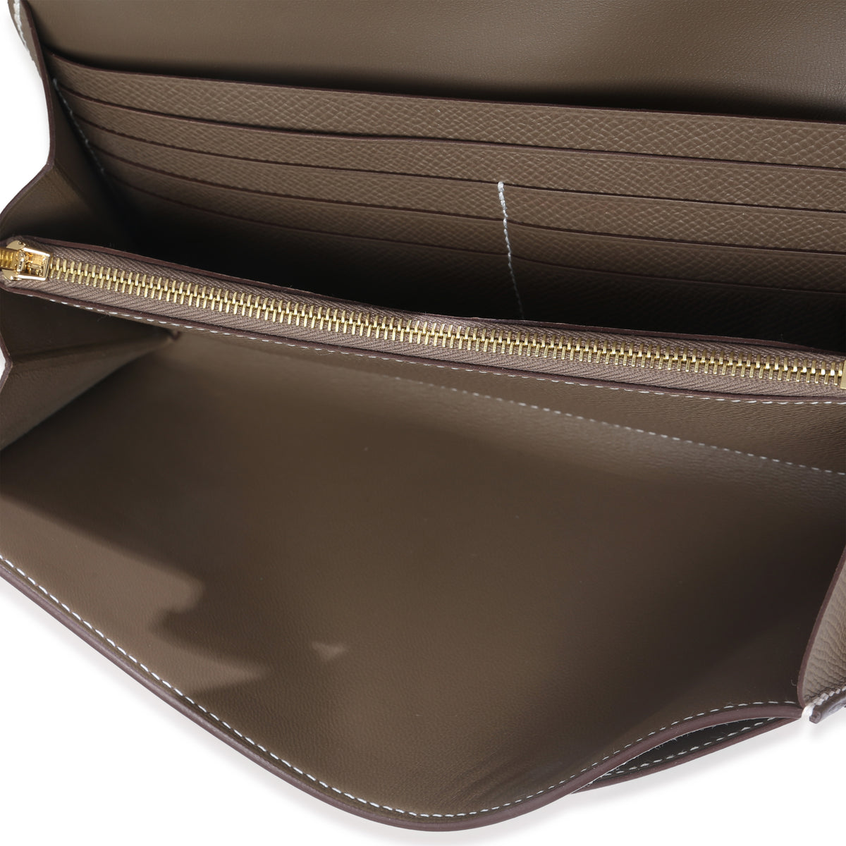 Hermès Etoupe Epsom Constance Long Wallet To Go GHW Handbag av