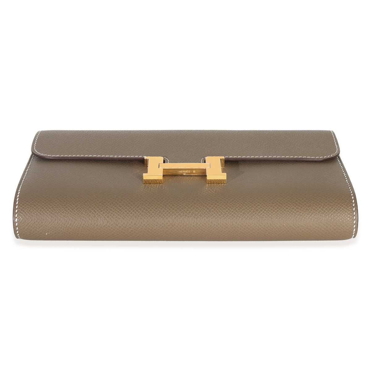 Hermès Etoupe Epsom Constance Long Wallet To Go GHW Handbag bv