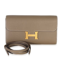 Hermès Etoupe Epsom Constance Long Wallet To Go GHW Handbag fv