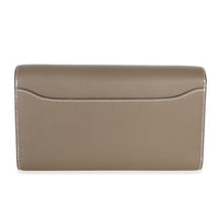 Hermès Etoupe Epsom Constance Long Wallet To Go GHW Handbag pv