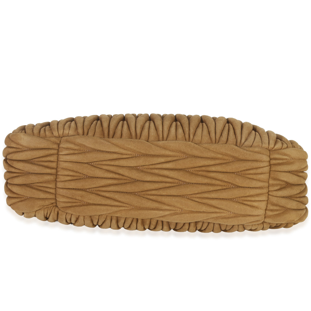 Miu Miu Brown Suede Matelasse Wander Hobo Handbag stamp