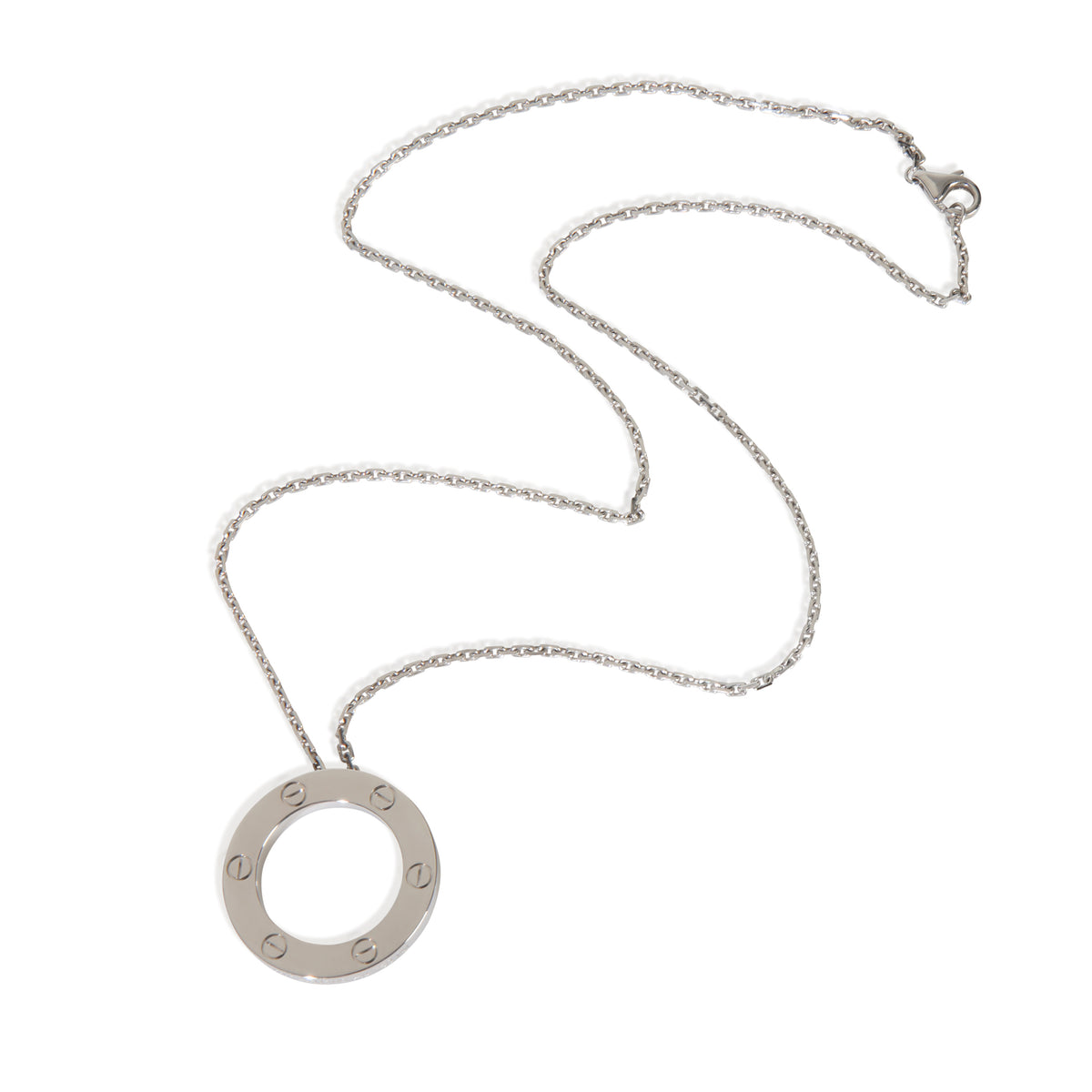 Cartier White Gold  Love Necklace ad1