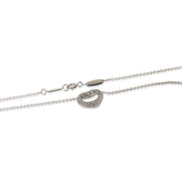 Tiffany & Co. Platinum Diamond Elsa Peretti Open Heart Pendant pv