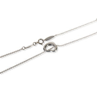 Tiffany & Co. Platinum Diamond Elsa Peretti Open Heart Pendant sv