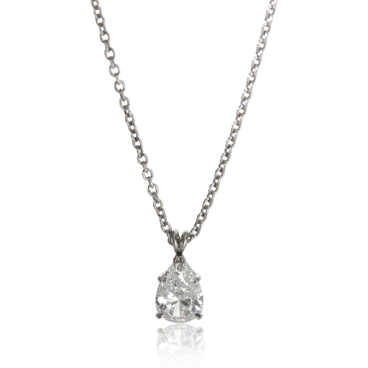 Harry Winston Platinum Diamond Solitaire Pendant fv