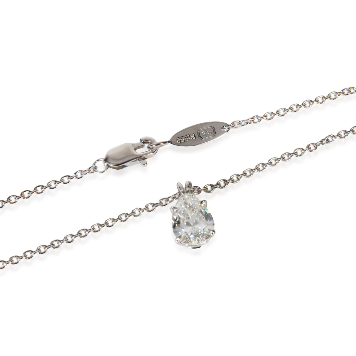 Harry Winston Platinum Diamond Solitaire Pendant sv