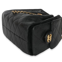 Chanel 26P Black Quilted Caviar Mini  25 Hobo Handbag Handbag box