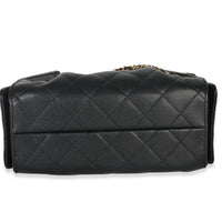 Chanel 26P Black Quilted Caviar Mini  25 Hobo Handbag Handbag stamp