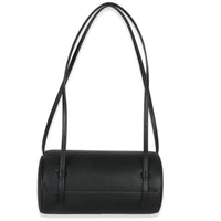 Chanel 26P Black Grained Shiny Calfskin Small Bowling Bag Handbag bv