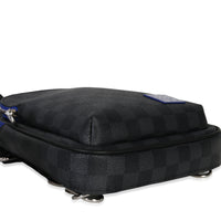 Louis Vuitton Indigo Blue Damier Graphite Canvas Avenue Slingbag Handbag clasp
