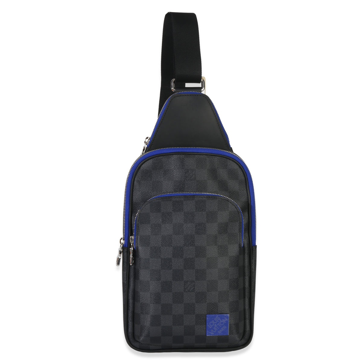 Louis Vuitton Indigo Blue Damier Graphite Canvas Avenue Slingbag Handbag fv