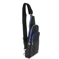 Louis Vuitton Indigo Blue Damier Graphite Canvas Avenue Slingbag Handbag pv