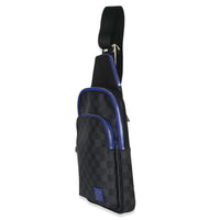 Louis Vuitton Indigo Blue Damier Graphite Canvas Avenue Slingbag Handbag sv