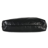 Chanel Black Shiny Quilted Calfskin Medium  22 Hobo Handbag stamp