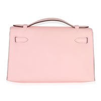 Hermès Rose Sakura Swift Kelly Pochette PHW Handbag bv