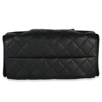 Chanel Black Quilted Caviar Small  25 Hobo Handbag Handbag stamp