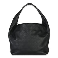 Chanel 26C Black Quilted Calfskin Large Hobo Handbag bv